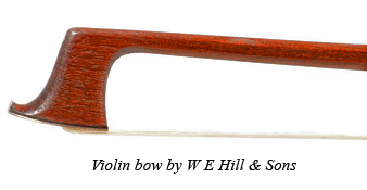 Tip view of W E Hill & Sons Violin Bow