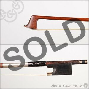 W E Hill & Sons violin bow, gold mounted, c. London 1930-0