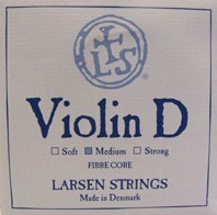 Larsen Violin D String in Aluminium and Silver-0