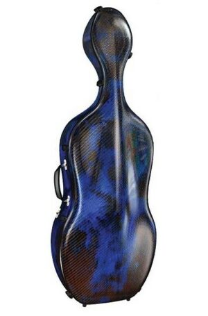 Accord Cello case in Transblue, viewed standing